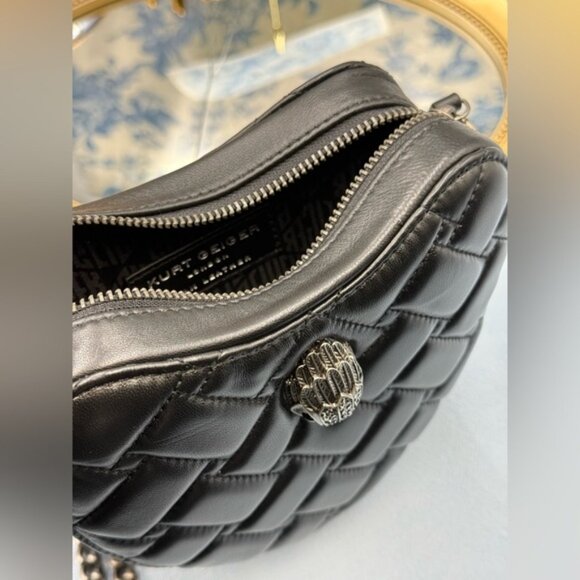 🆕 KURT GEIGER LONDON 🧿 NWOT Kensington Heart-Shaped Leather Crossbody Bag - Picture 10 of 15